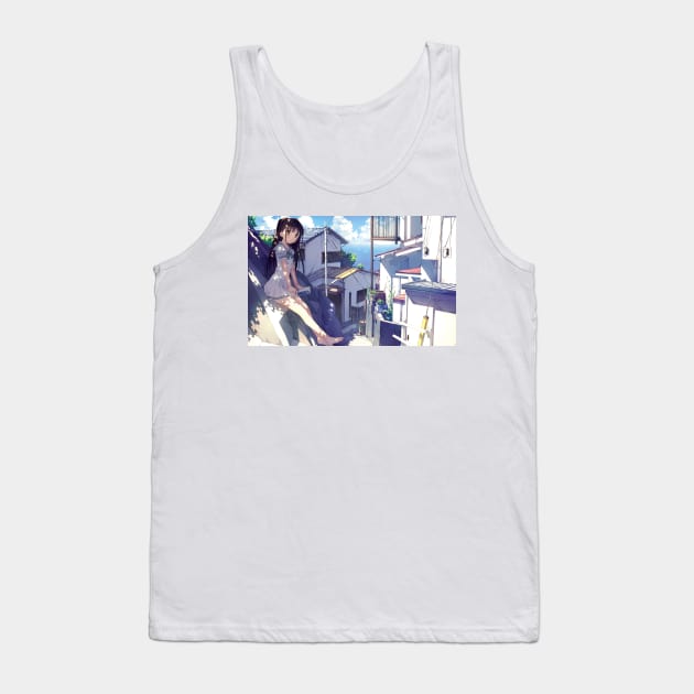 rooftop anime Tank Top by slims paradise